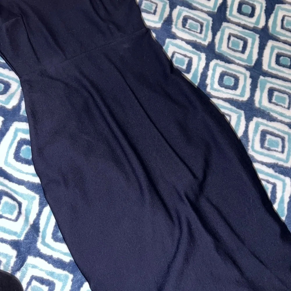 Slip into the Lulus How Much I Care Midnight Blue Off - Image 6