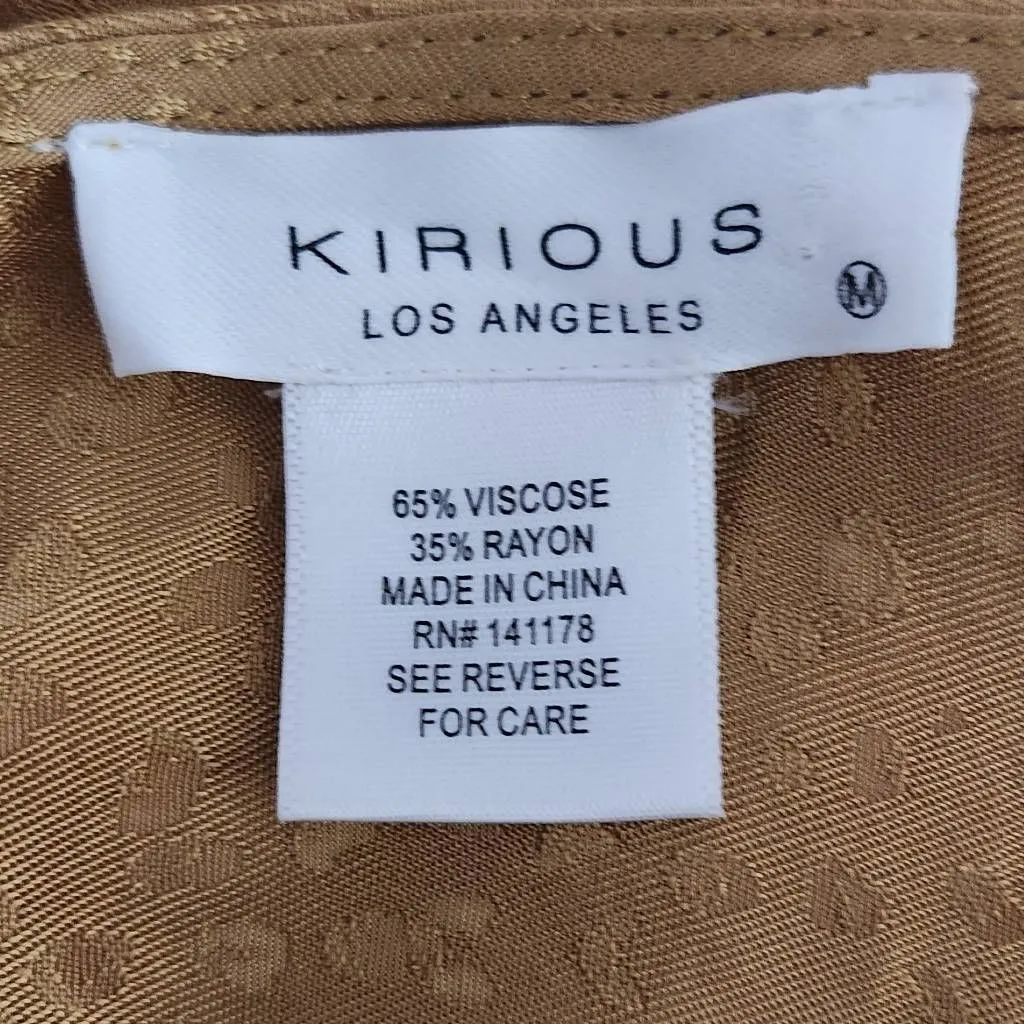 Kirious Tan Leopard Print Crop Top NWT Size Medium Tan Leopard Print Top - Image 6