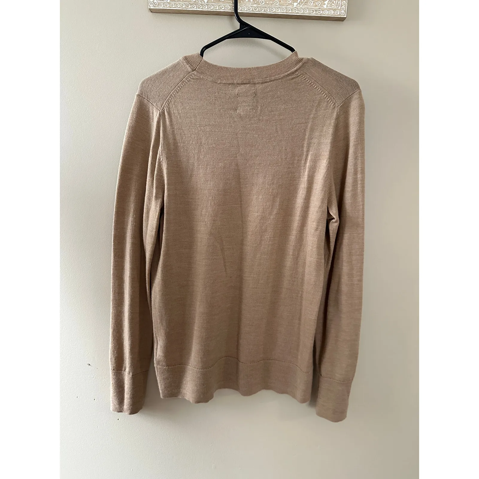 Gap Women's Moreno Wool Pullover Light Brown Crewneck Sweater - Image 3