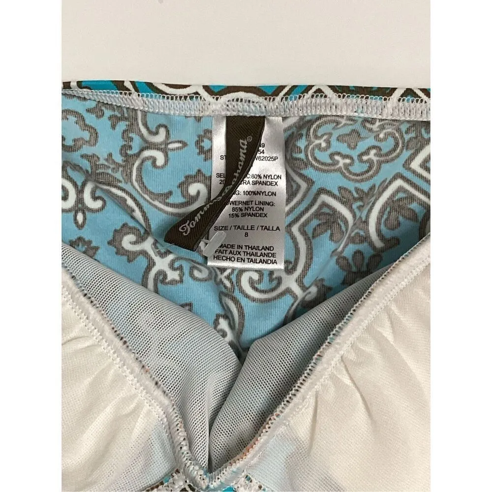 New. Tommy Bahama aqua and orange one piece swimsuit. Small. Retails $178 - Image 8