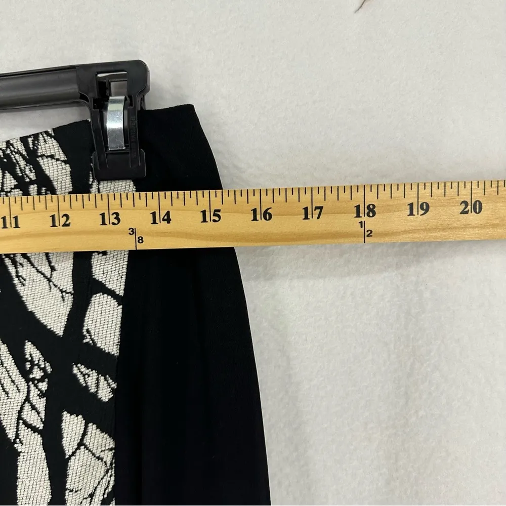 Rachel Roy Midi Pencil Skirt Tree Branch Womens 4 Black - Image 3