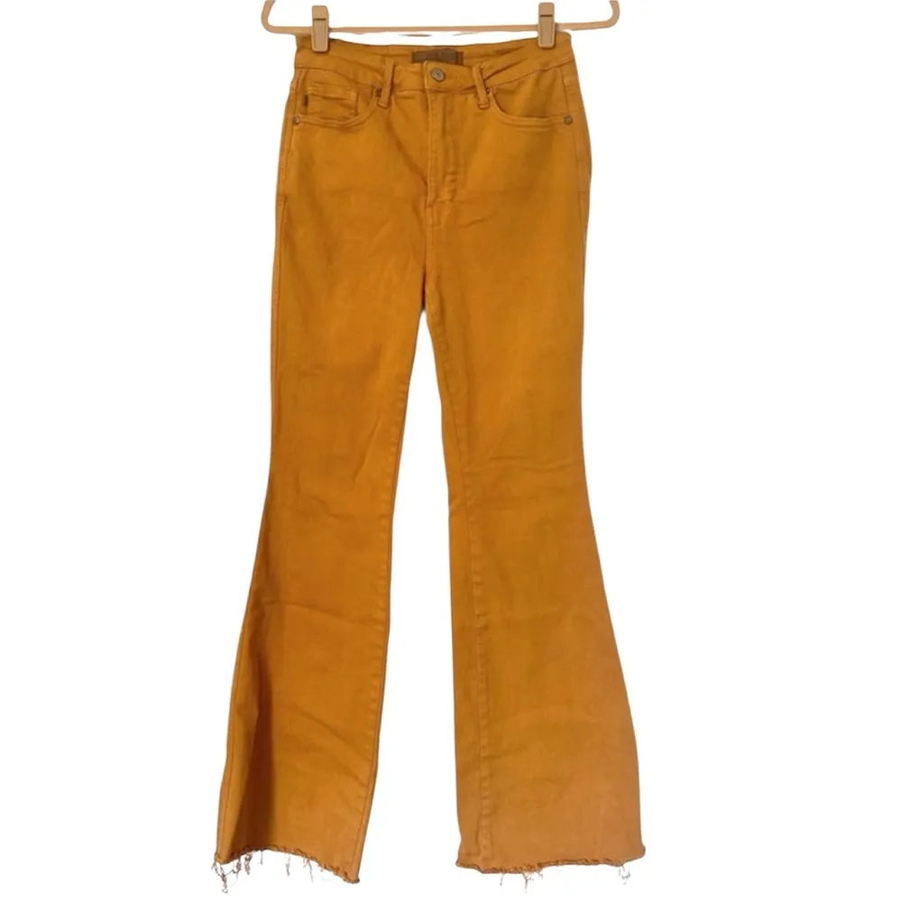 Judy Blue Marigold High Rise Tummy Control Top Flare Jeans Womens 7 28 Stretch - Image 5
