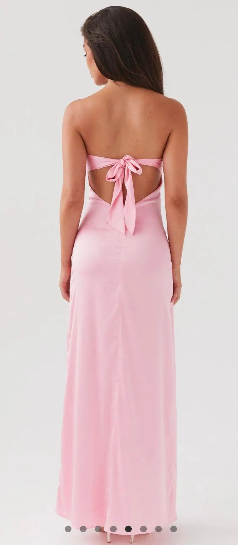 Pink Candy Tropicana Satin Maxi Dress - Image 3