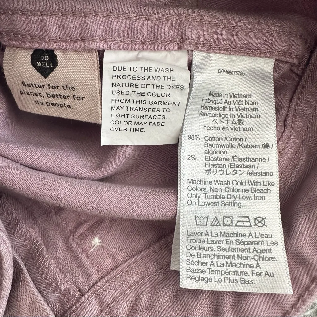 NEW! Madewell The Perfect Vintage Wide-Leg Pants Utility Lavender Size 24 - Image 13