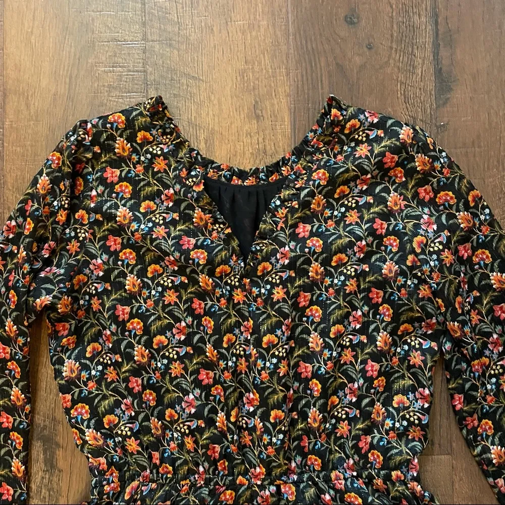 Loft ANN TAYLOR  dress with gold metallic - Image 8