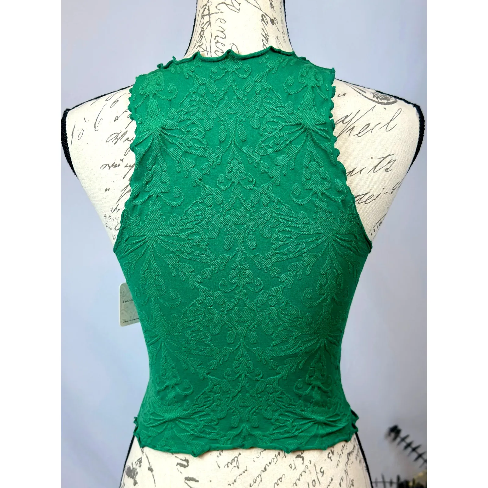 Free People Here For You Cami Lettuce Edges Hem Ivy League M/L - Image 8