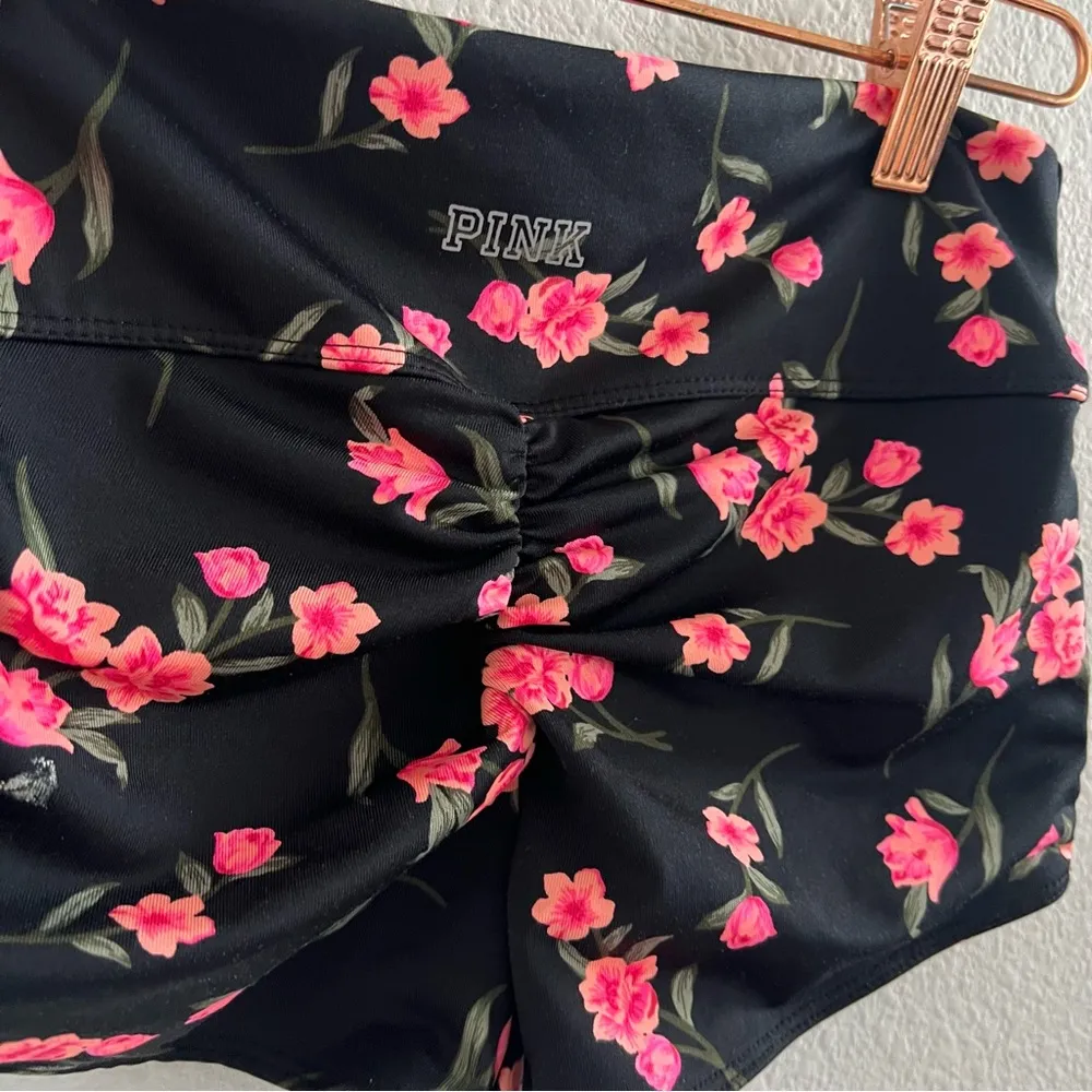 Victoria's Secret Pink Sport Floral Shortie Swim Active Running Brief Small - Image 3