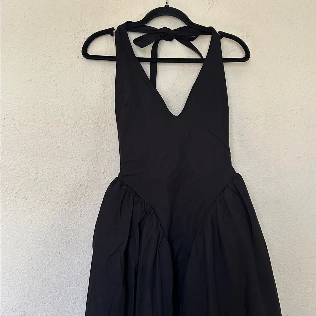 HOUSE OF‎ CB 'Marilyn' Black Twill Halter Midi Dress NWOT size M - Image 11