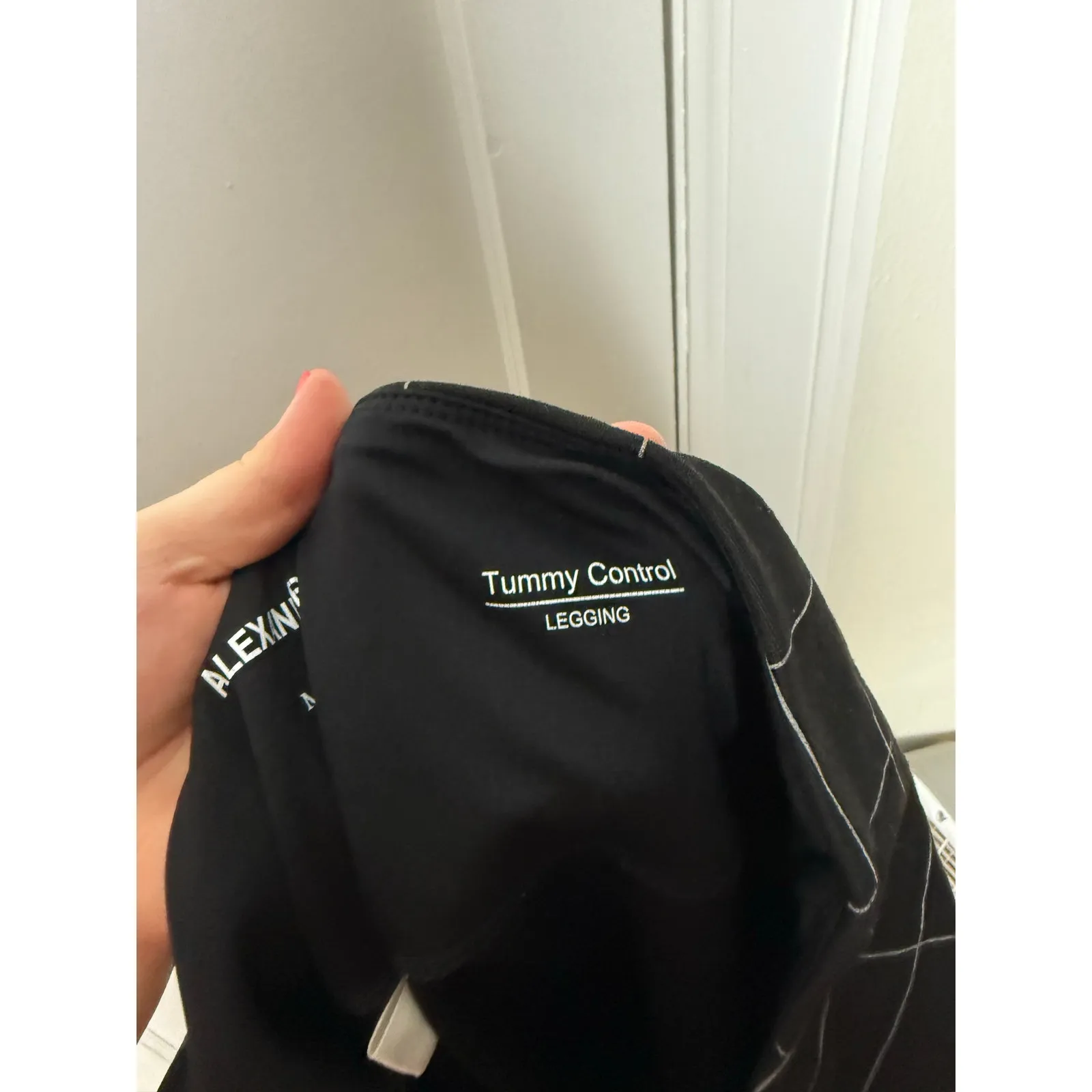 Alexander Jordan Black Tummy Control Plaid Straight Leg Stretch Pull On Pants L Size L - Image 7