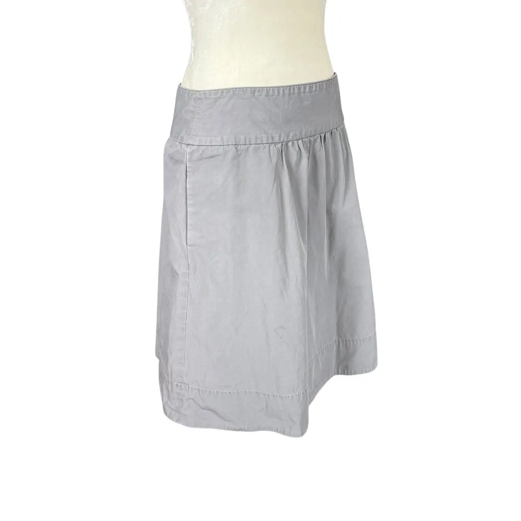 J. Crew gray fully lined A-line pleated skirt with size zip closure women's 6 - Image 4