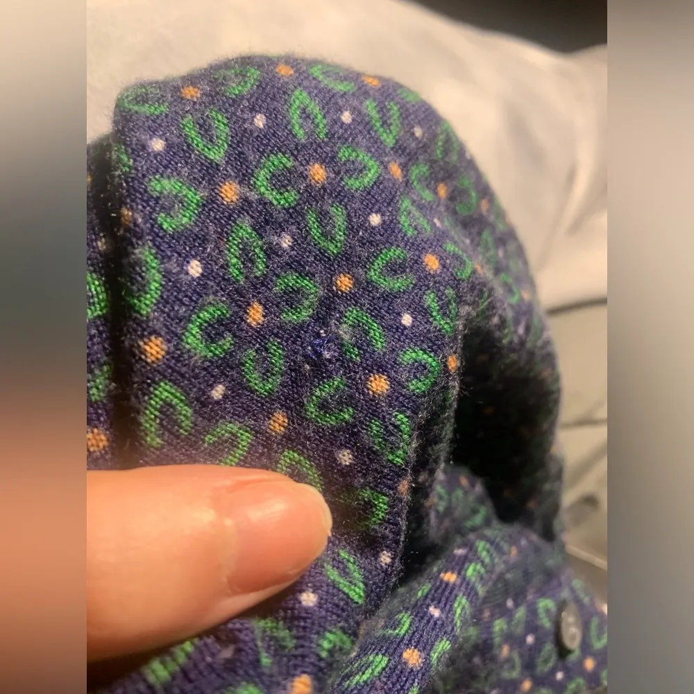 Jcrew merino wool tiger sweater xxs 198$ winter printed luxury fall button cardi - Image 7