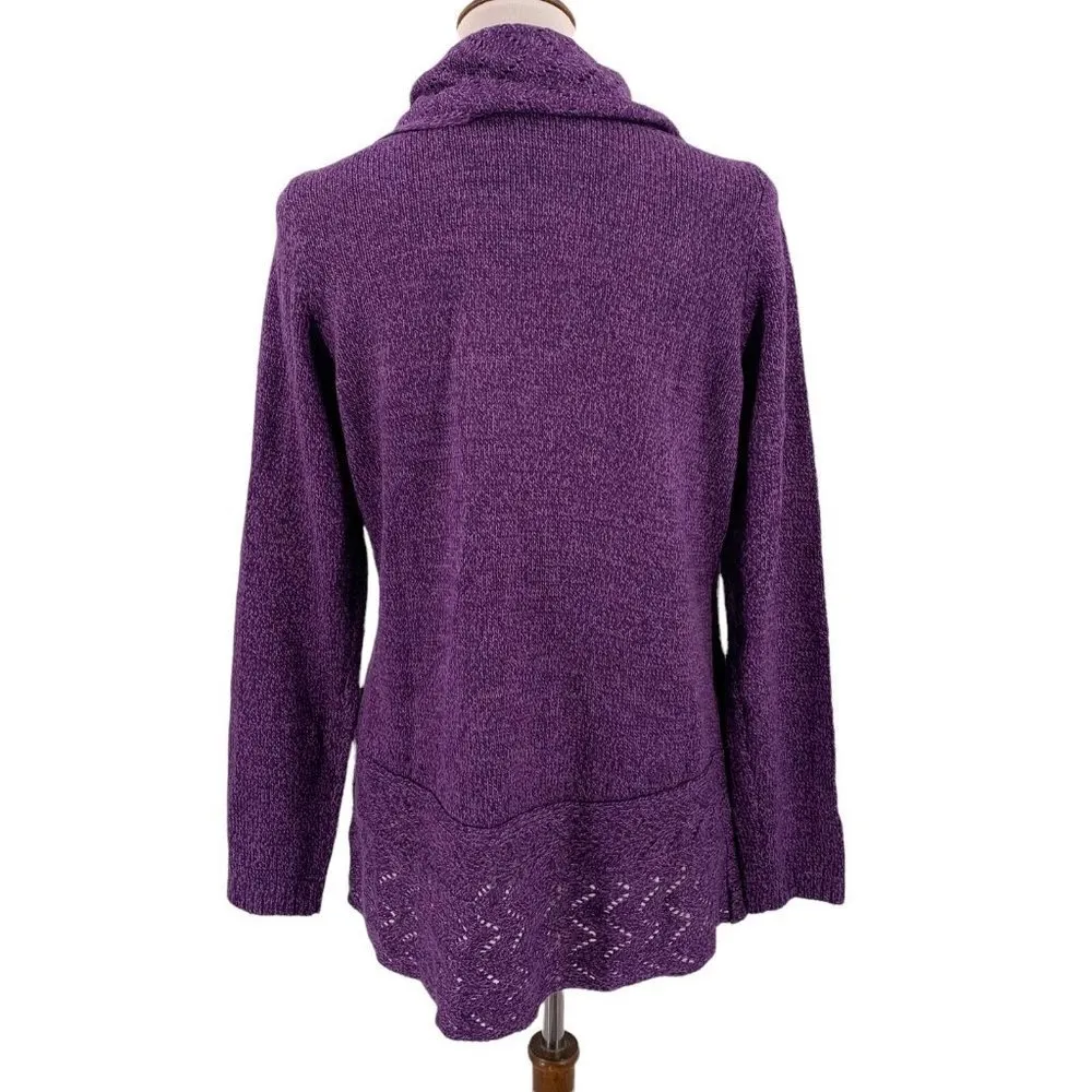 NWT Karen Scott Royal Purple Cardigan Sweater Size Small - Image 4