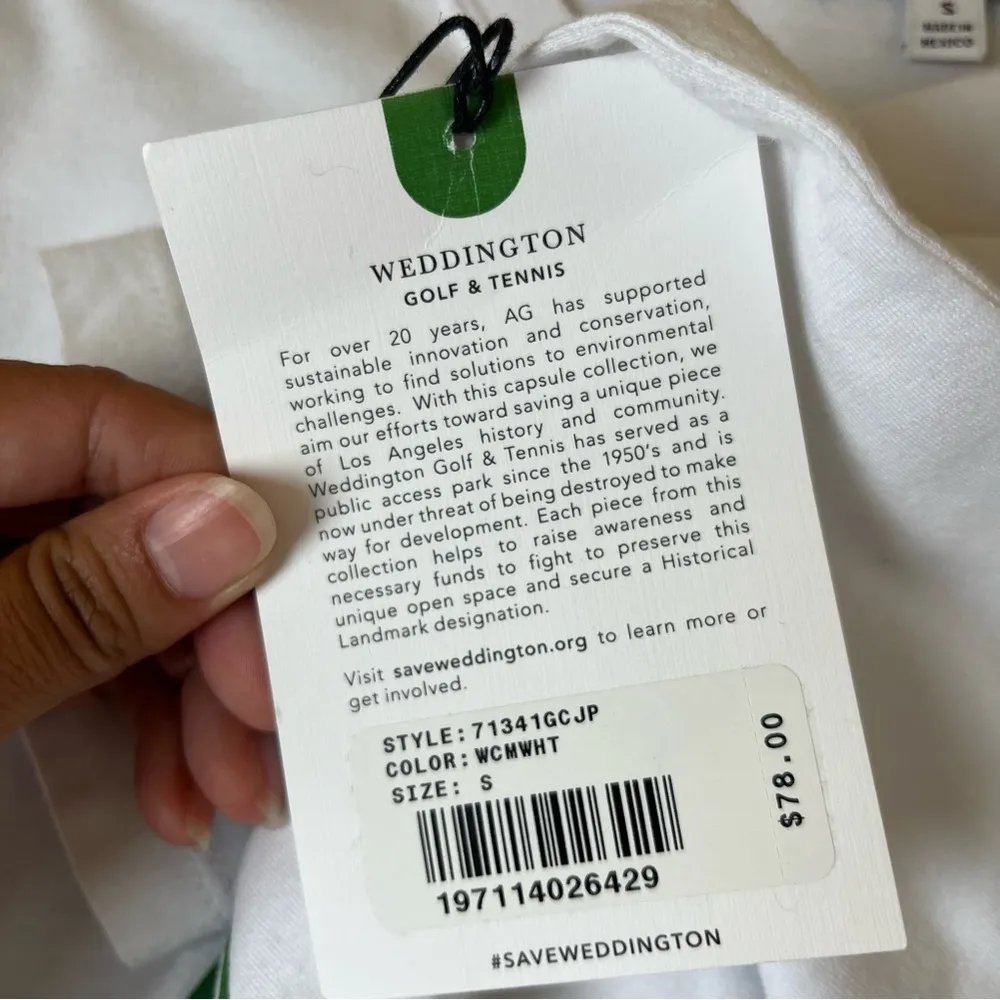 AG Adriano Goldschmied Weddington Crew - Weddington Crest Match White - Image 9