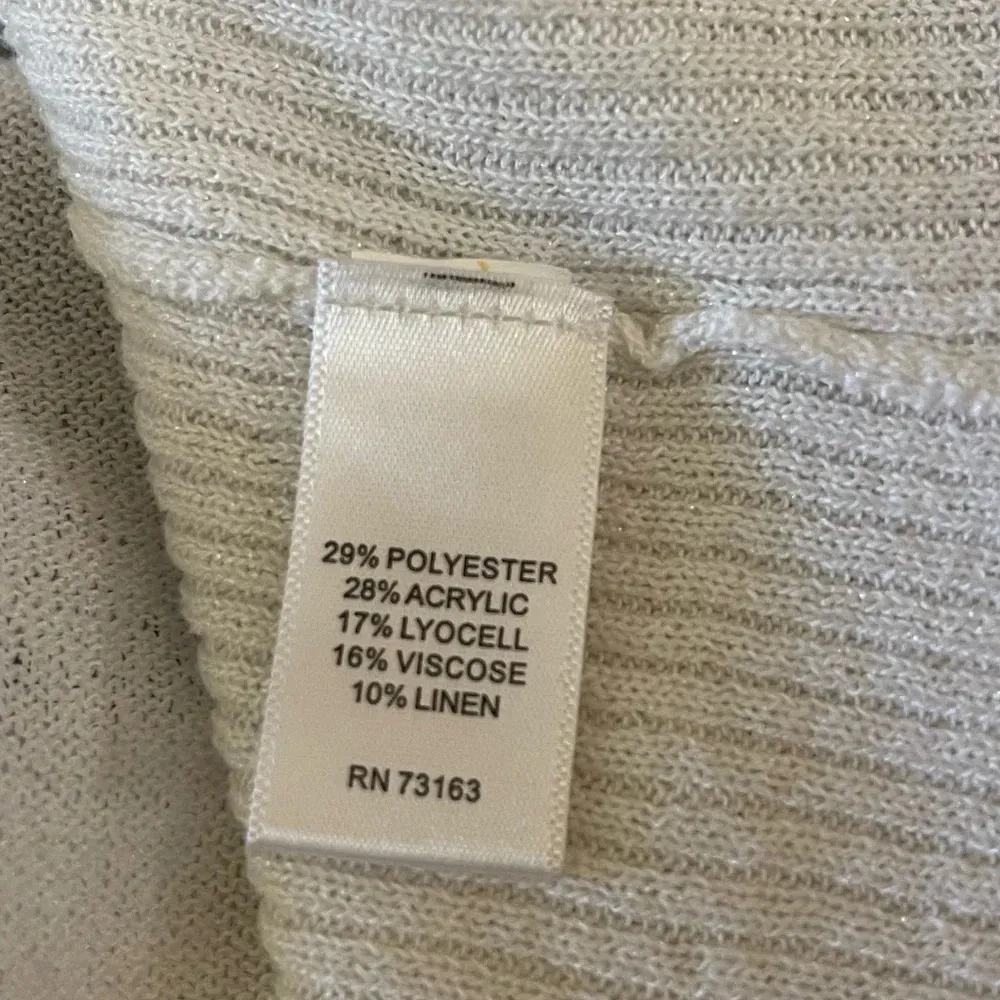 Women’s  white semi-sheer open front lightweight cardigan Small - Image 4