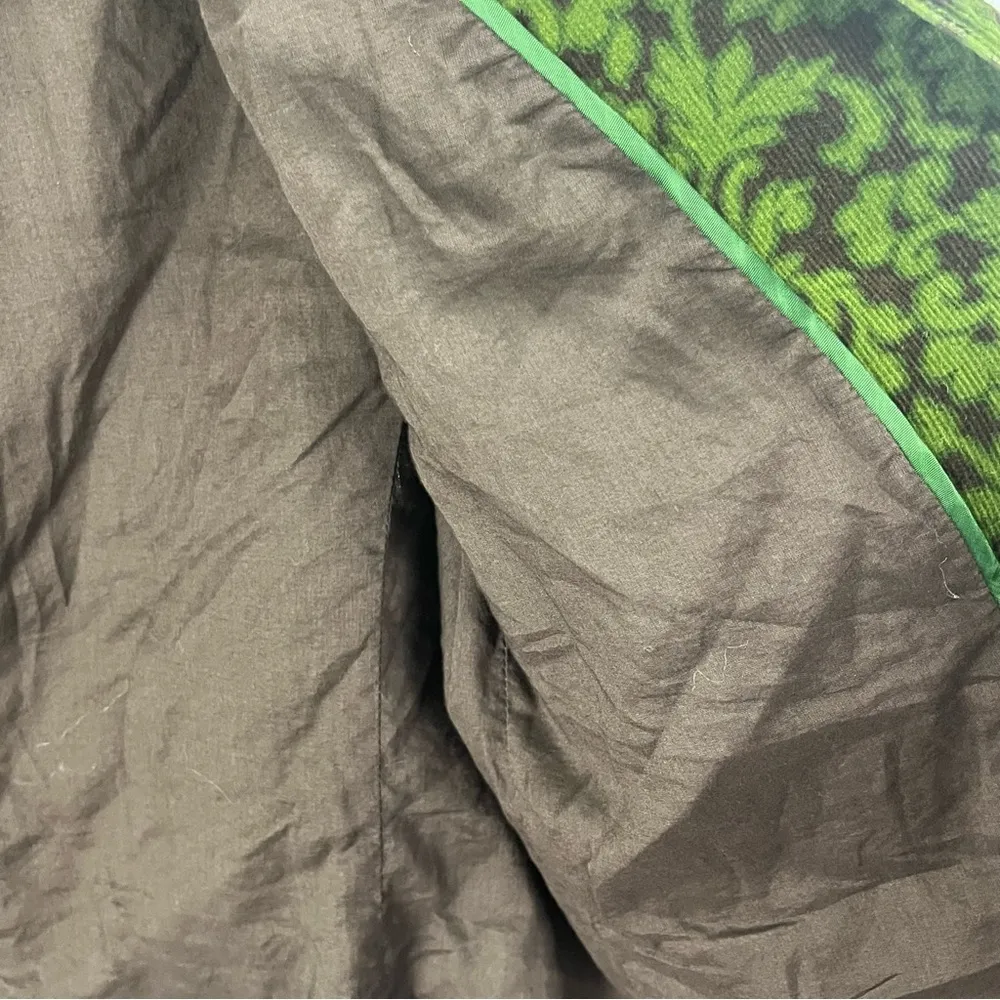 TALBOTS Green Brown Printed Lined Long Sleeves Corduroy Jacket, Size 10 - Image 8