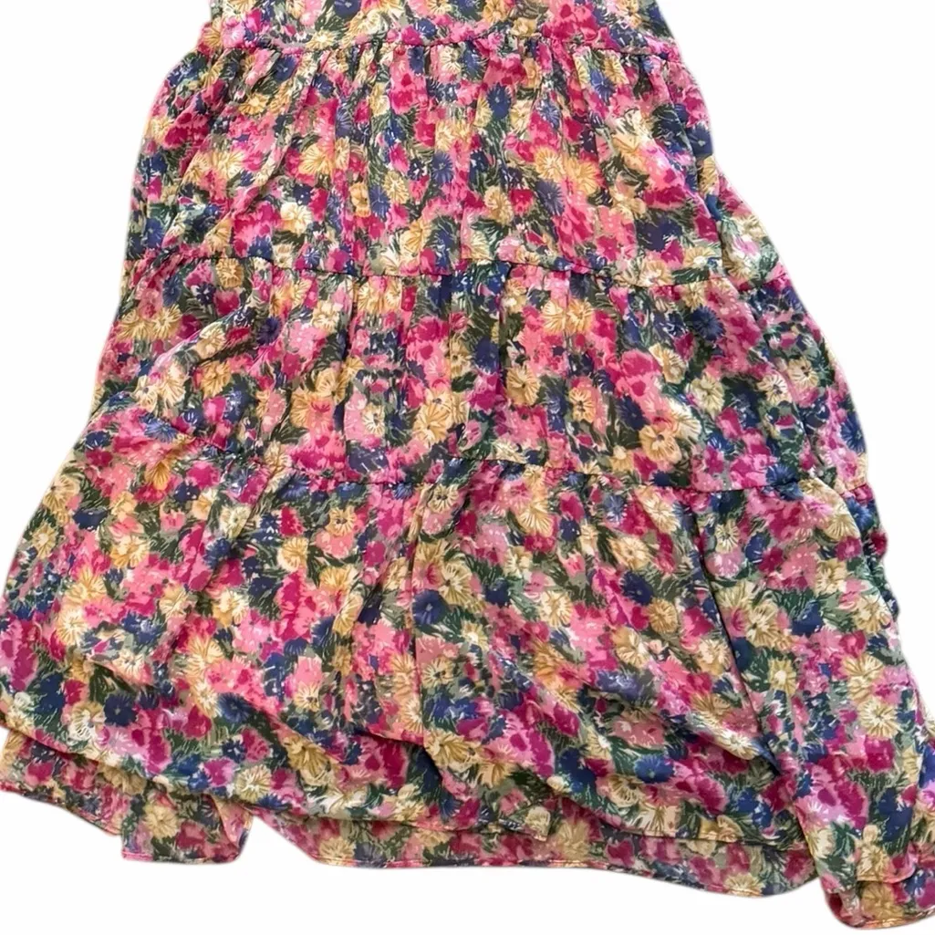 ASTR The Label – Soho Floral Sweetheart Puff Sleeve Long Dress XS - Image 3