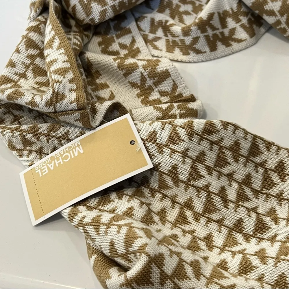 MICHAEL KORS infinity knit scarf beige cream - Image 5