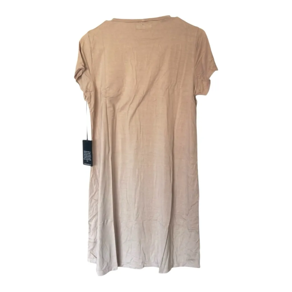 New Michael Lauren XRevolve Cuba Tshirt Dress Oatmeal XSmall - Image 2