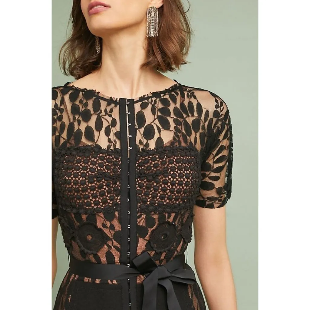 NWT Anthropologie Beguile by Byron Lars Carissima Sheath in Black Dress 6P - Image 2