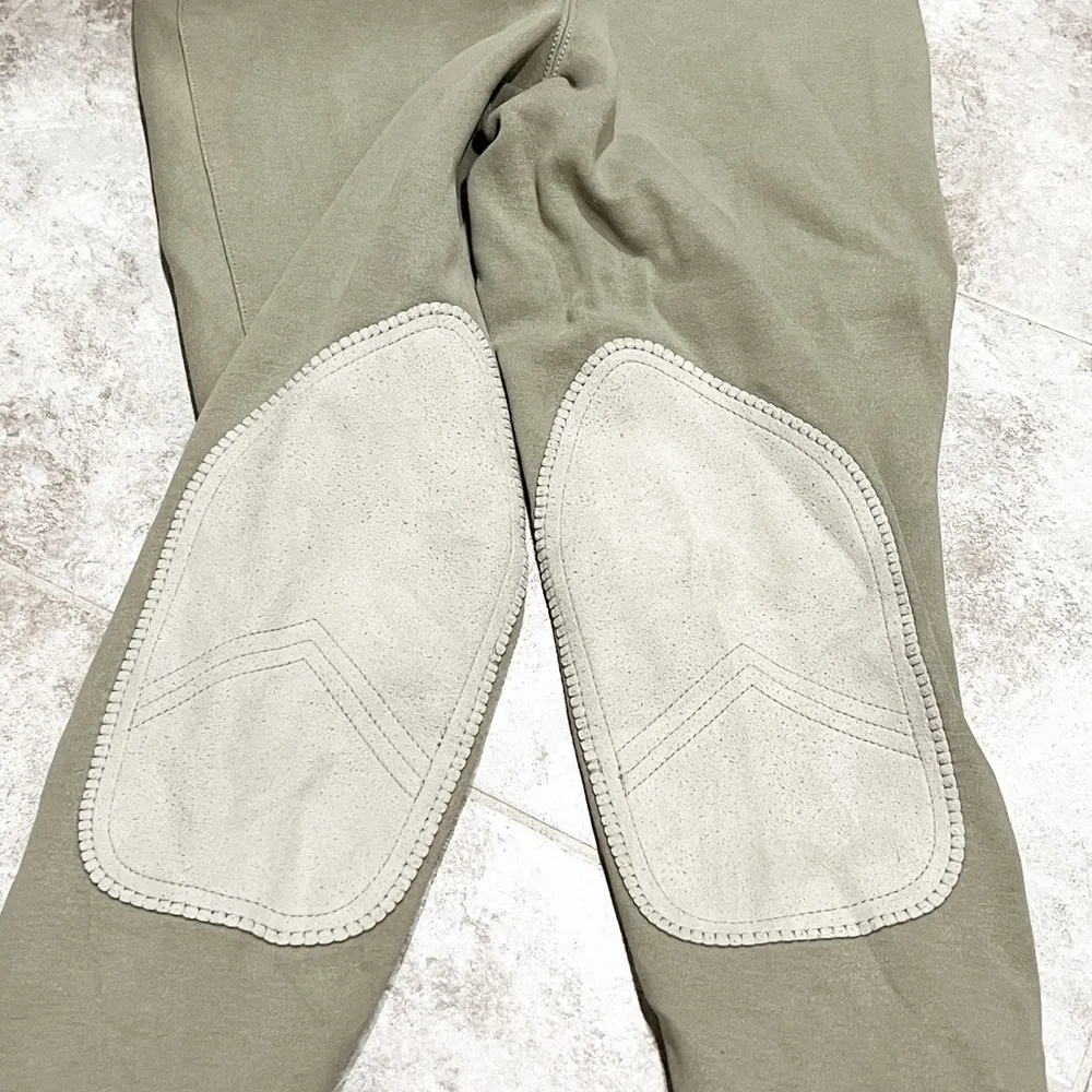 Impact Equestrian Women’s Mid Rise Riding Pants Stretchy Zip Closure Size 28/6 Tan - Image 3