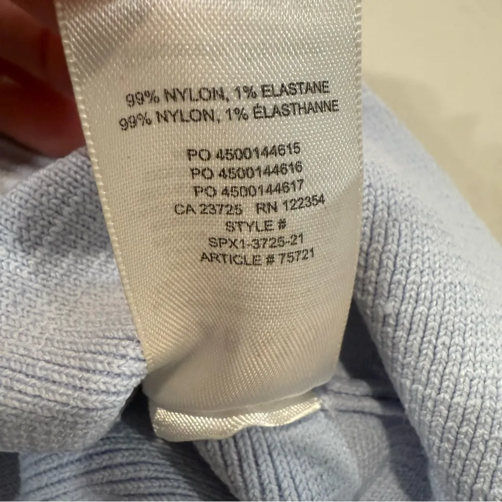 Babaton Aritzia Sculpt Knit One Shoulder Cropped Ribbed Tank Women’s Small Blue - Image 9