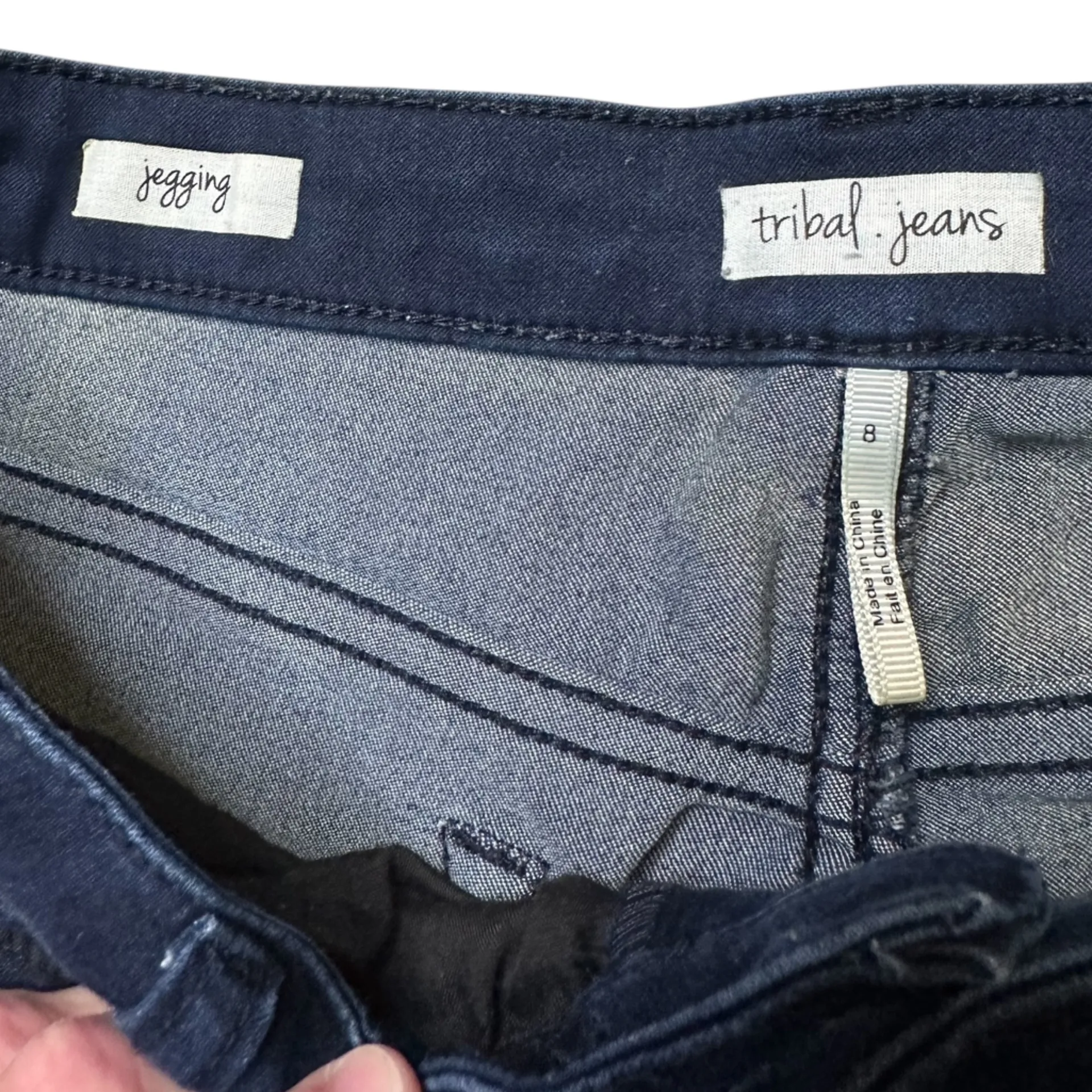 Indigo Denim Jeans Jeggings Blue Size 8 - Image 3