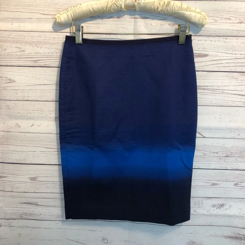 NWT Loft Cadet Blue Ombré pencil  Skirt - Image 3