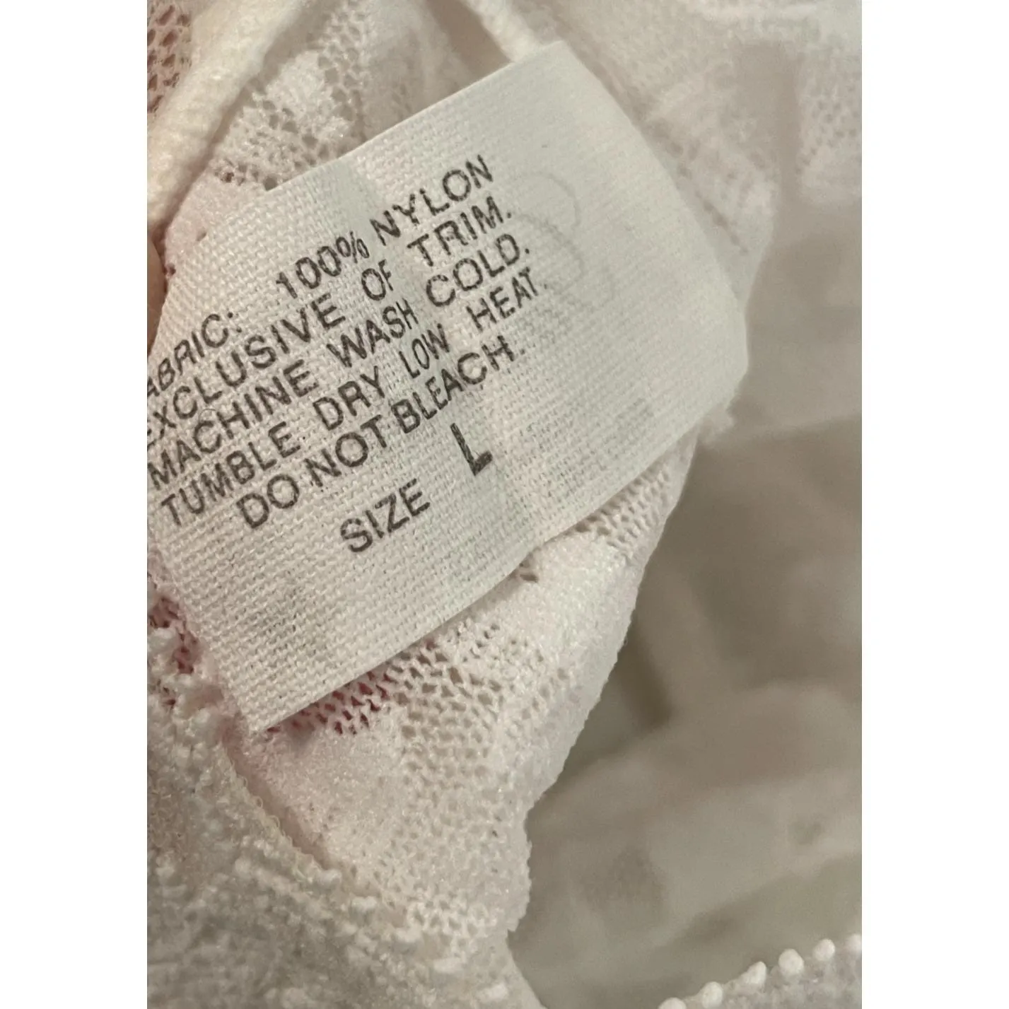 Vtg Gaviota Lace Sheer Underwear Set Women Bralette Medium Panty Large White New - Image 7