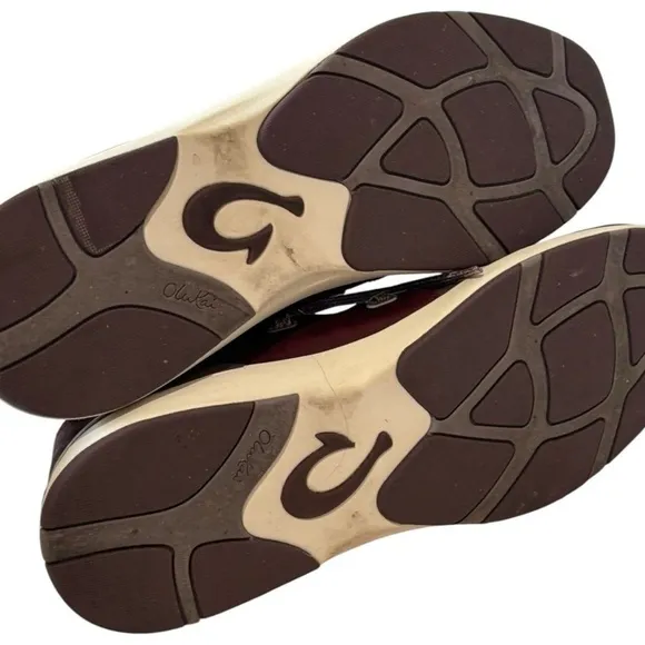 OluKai Miki Li' Mauve‎ Plum Womens sz 9.5 Leather Quick - Image 8