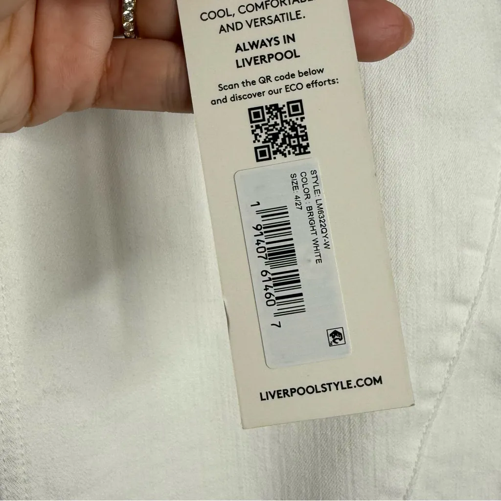 NWT Stitch Fix‎ Liverpool The Gia Glider Skirt In White Size 4/27 - Image 5