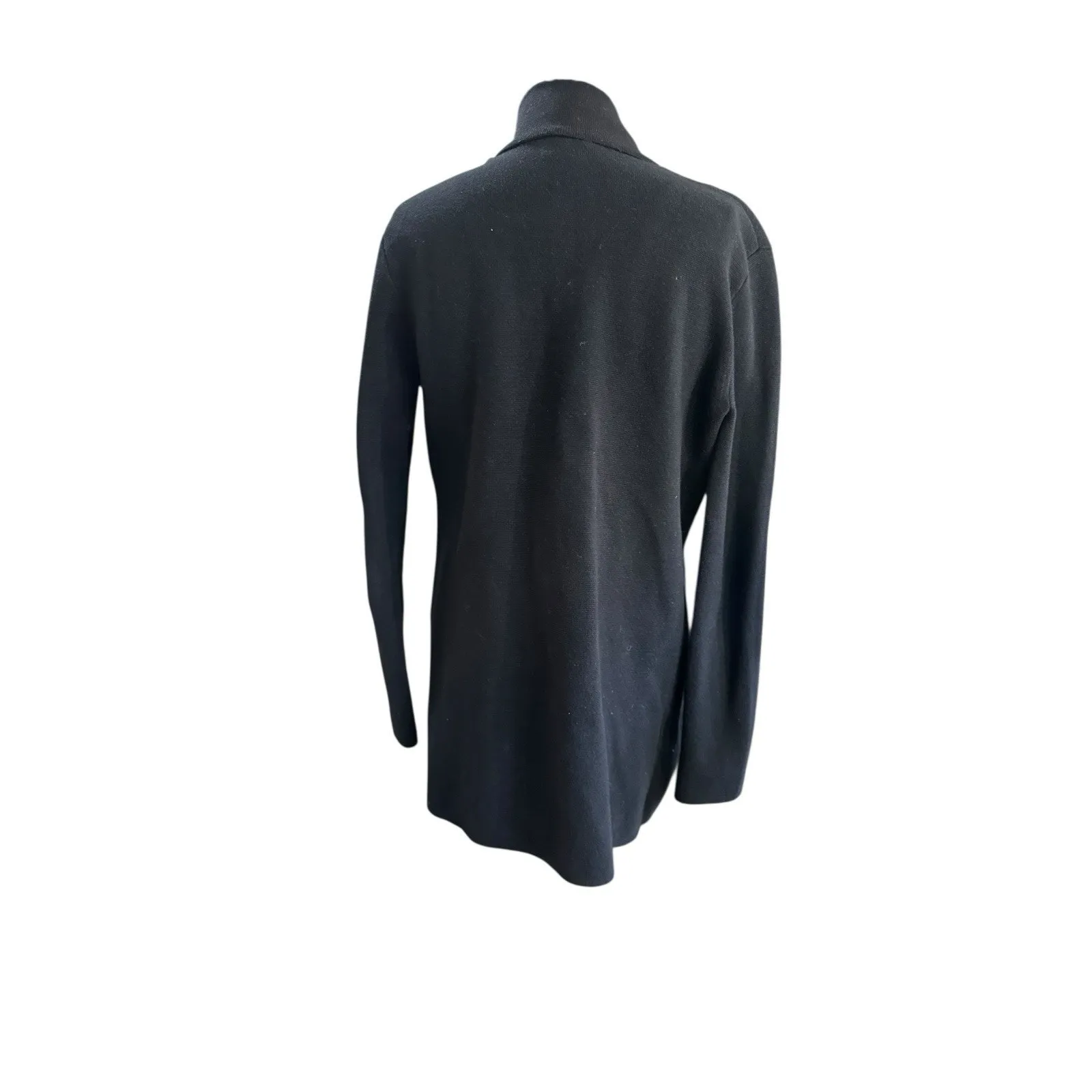 J. Crew Mercantile Knit Blazer Sweater Black 100% Cotton Size XS G9309 - Image 4