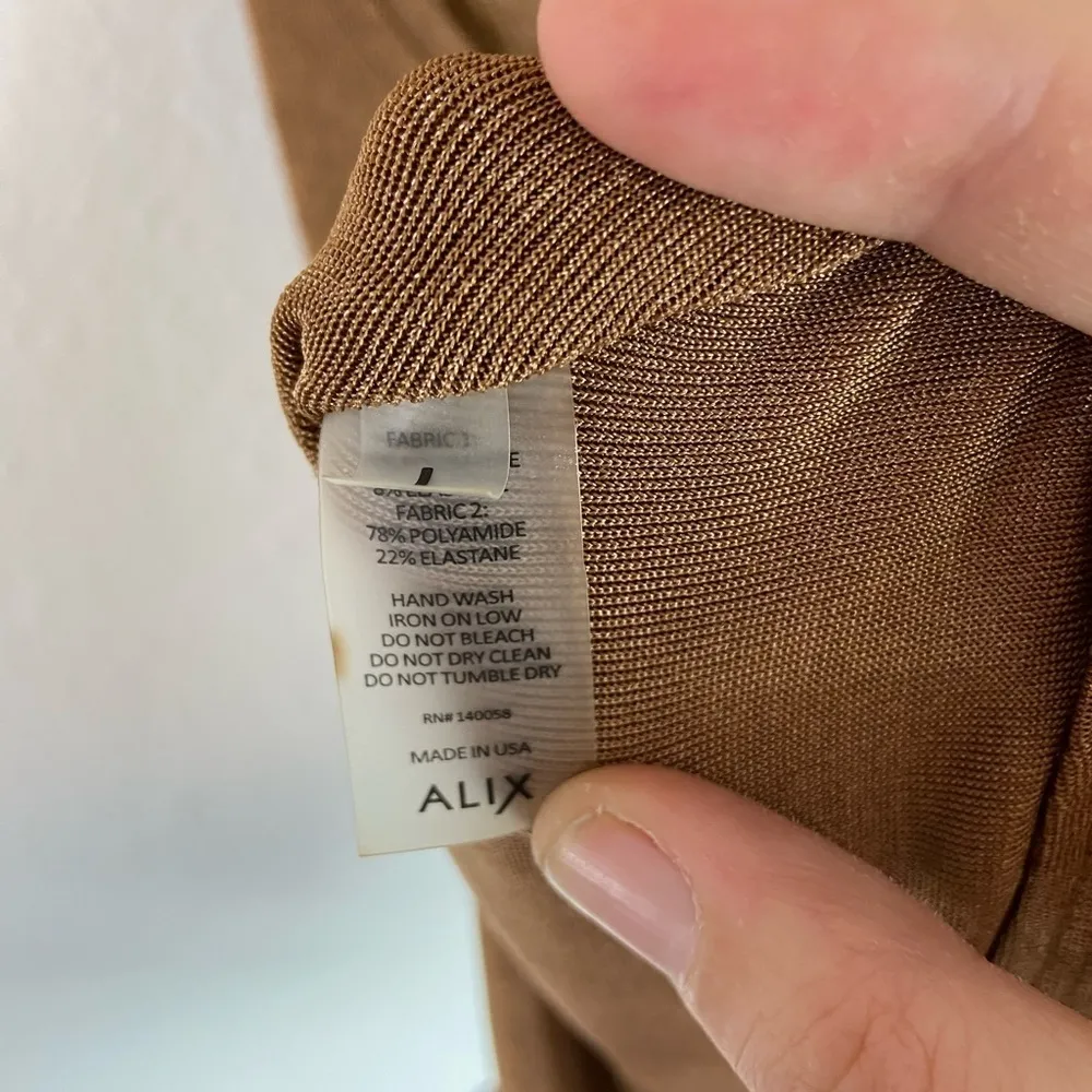 Alix nyc bronze metallic thong bodysuit size large - Image 5