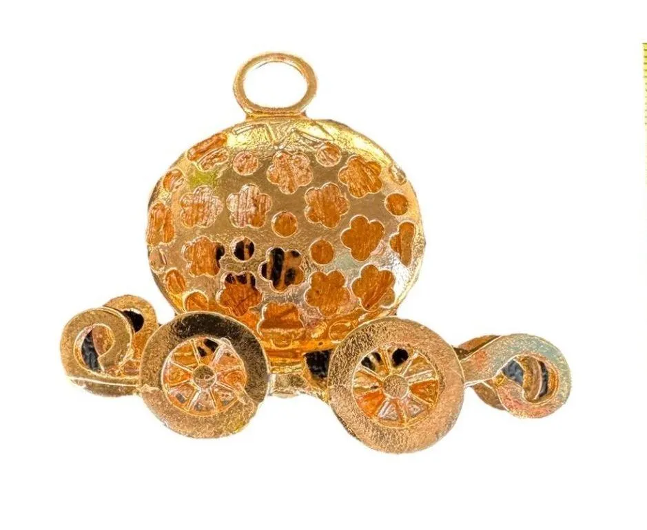 Disney Cinderella Coach Metal Pendant 2” VGUC - Image 2