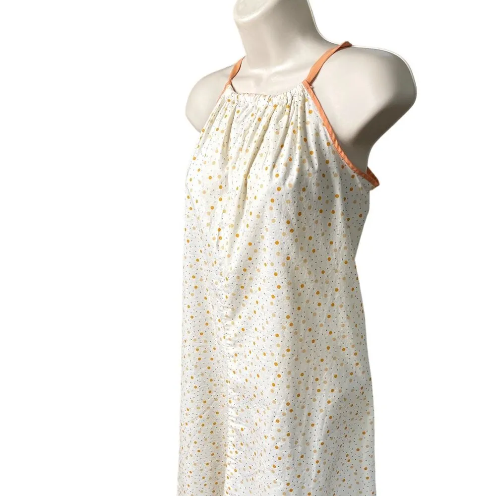 Prairie Summer Dress Handmade Bohemian Orange Glitter S Sun Dress u - Image 3