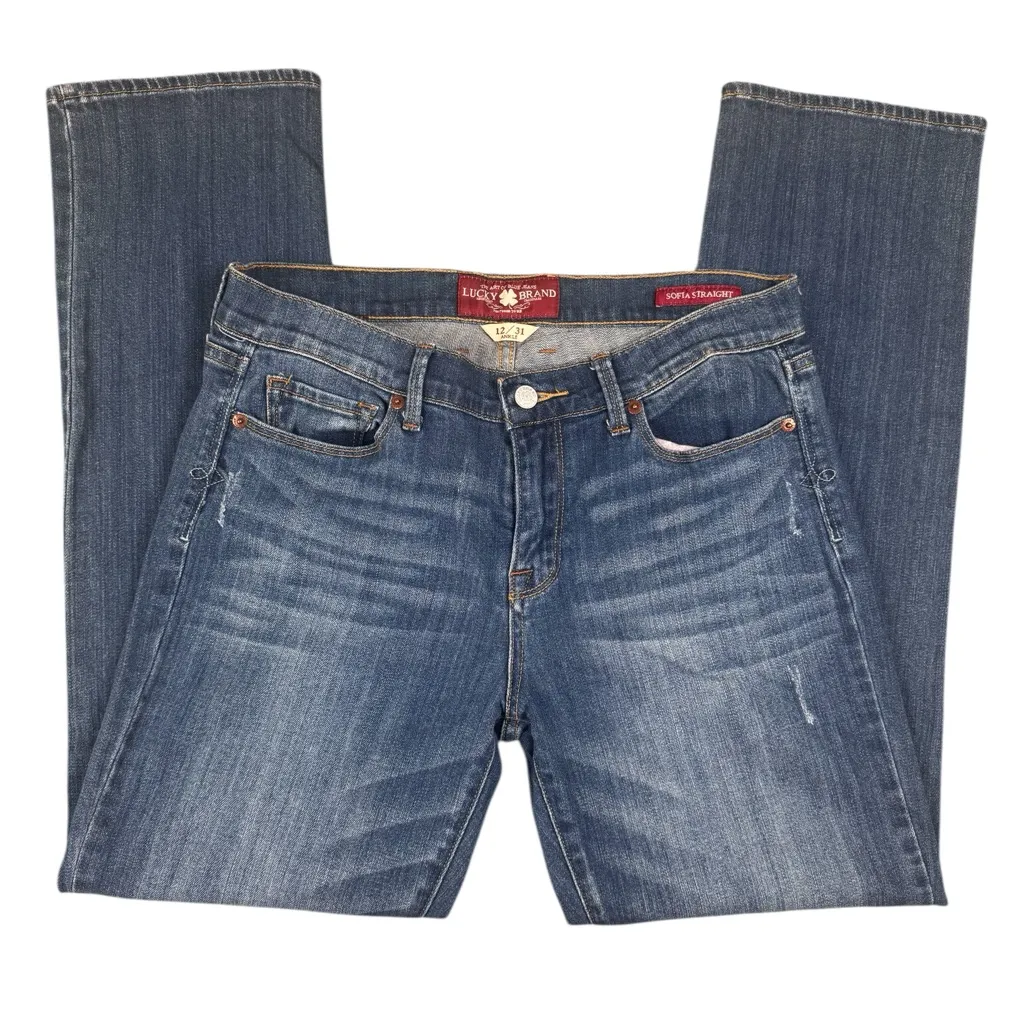 Lucky Brand Jeans — Sophia Straight Ankle Denim Blue Jeans Women’s Size 12 / 31 - Image 6