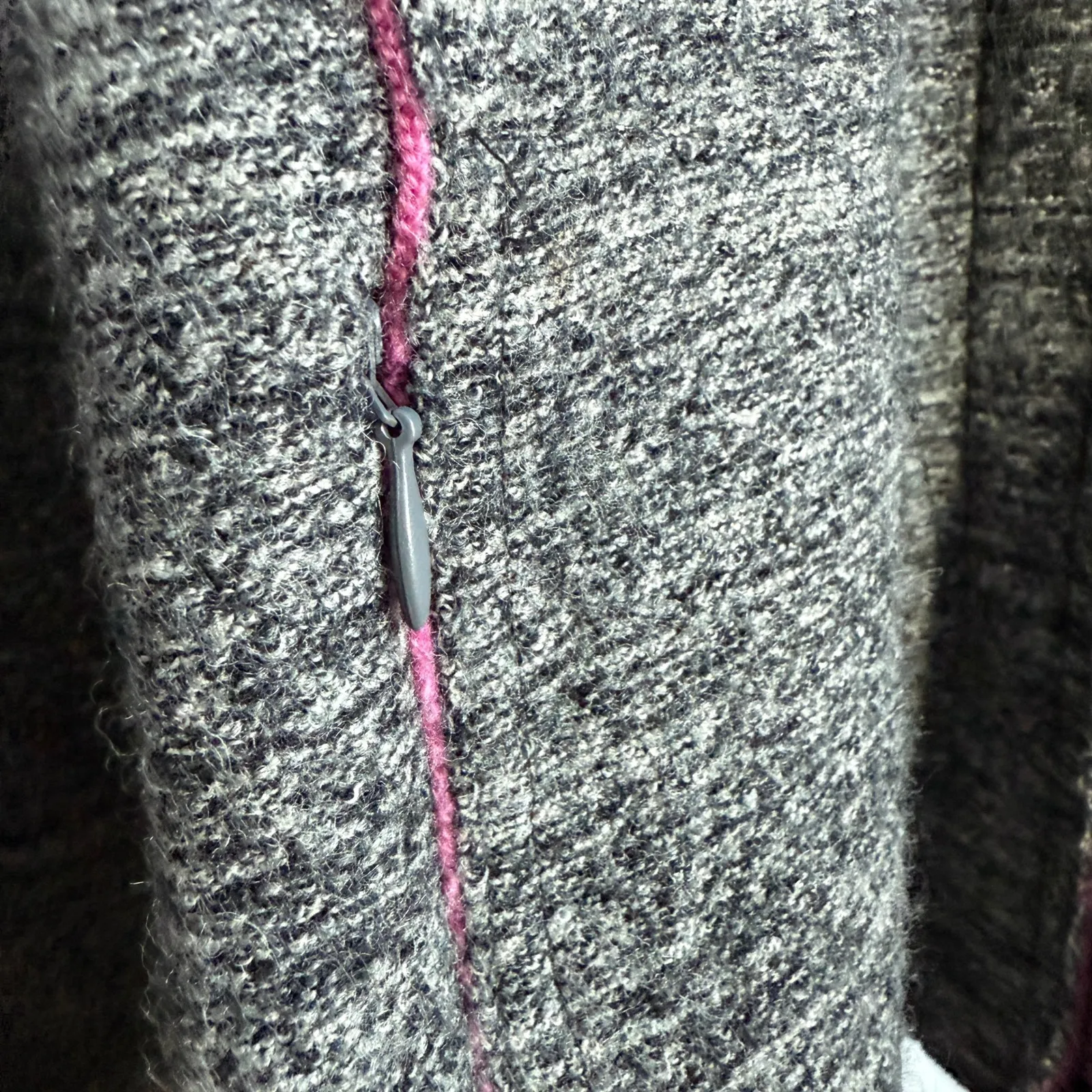 Frauenschuh 100% wool Zip Jacket outdoors Warm Up Pink Trim Gray‎ sz XS Gray - Image 7