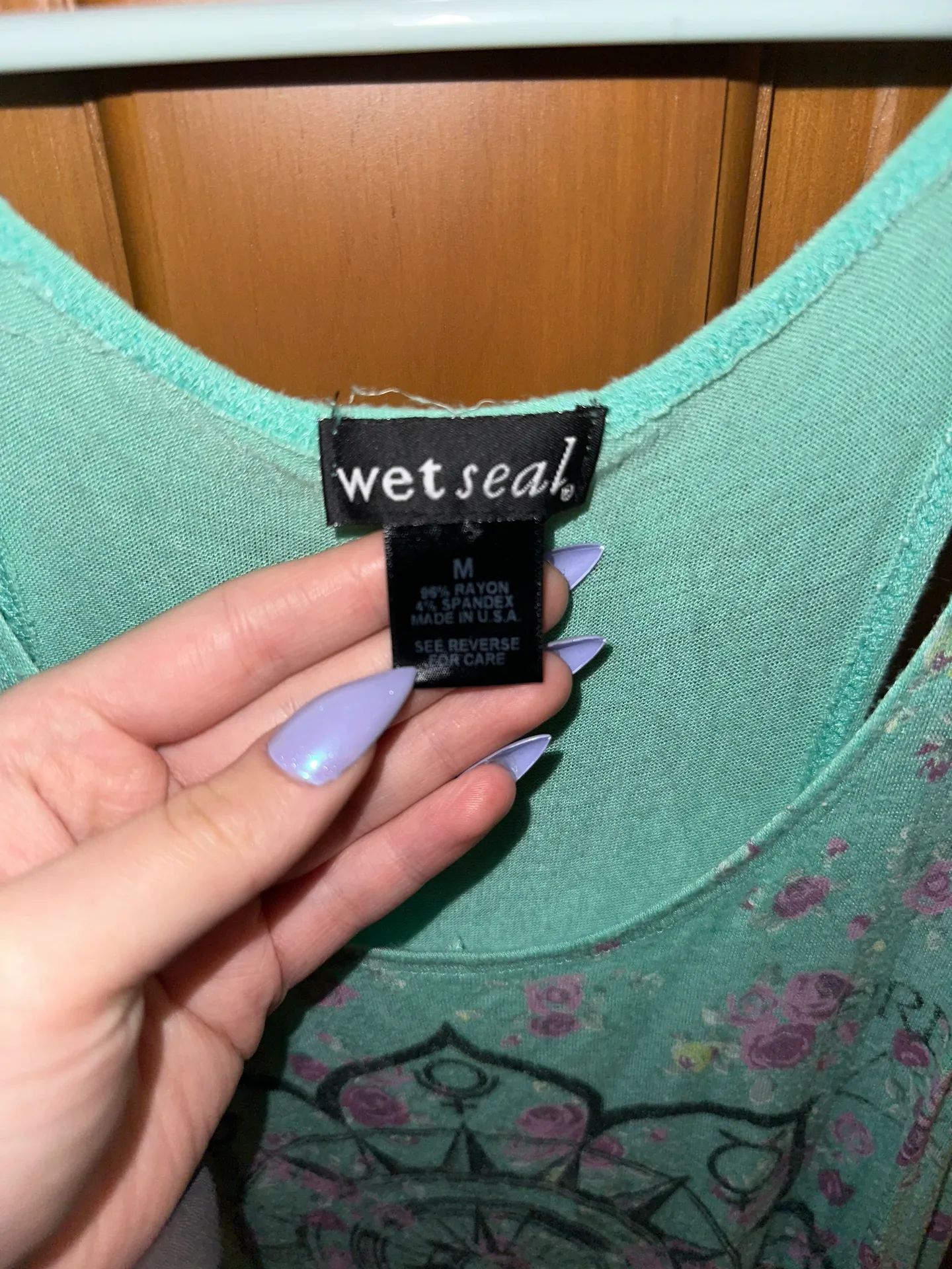 Teal Floral Astrology Tank Top - Image 3