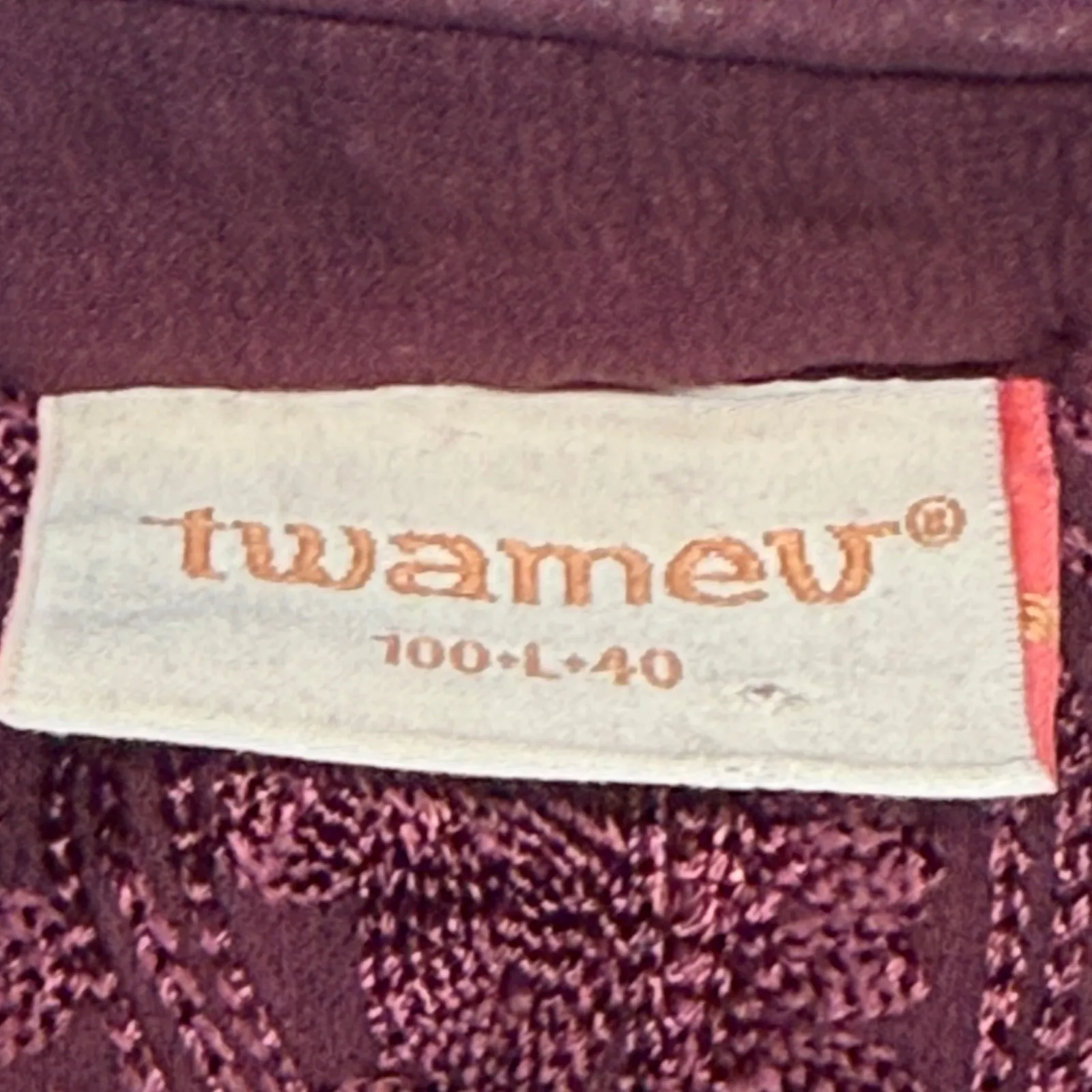 Twamev Kurta Wine Paisley Embroidered Indian Tunic Dress‎ Large Red - Image 5