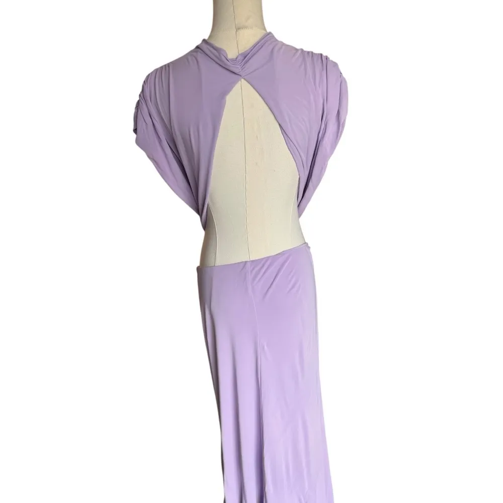 Helsa - NWT Constantina Jersey Dress With Bow in Amethyst Sz XL - Image 8