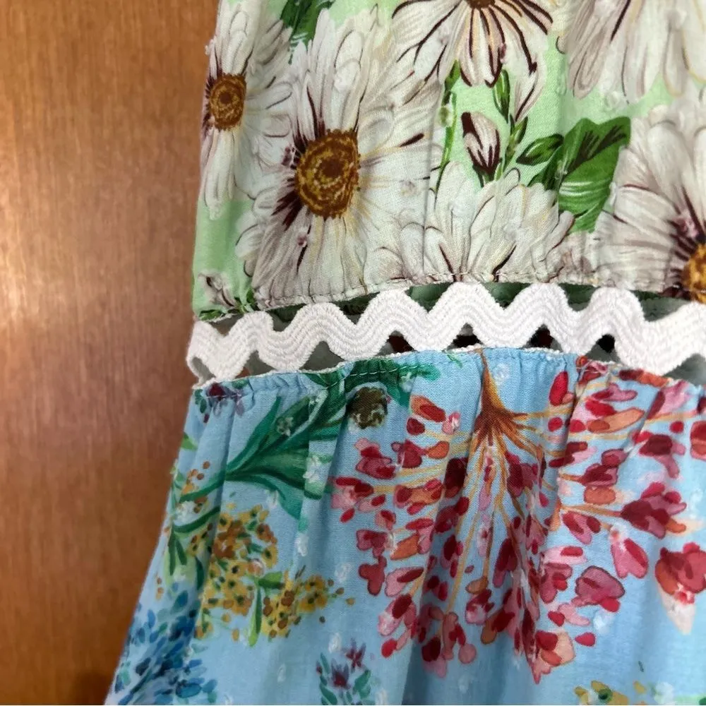 Farm Rio Mixed Floral Midi Dress in Multi Size Medium - Image 5