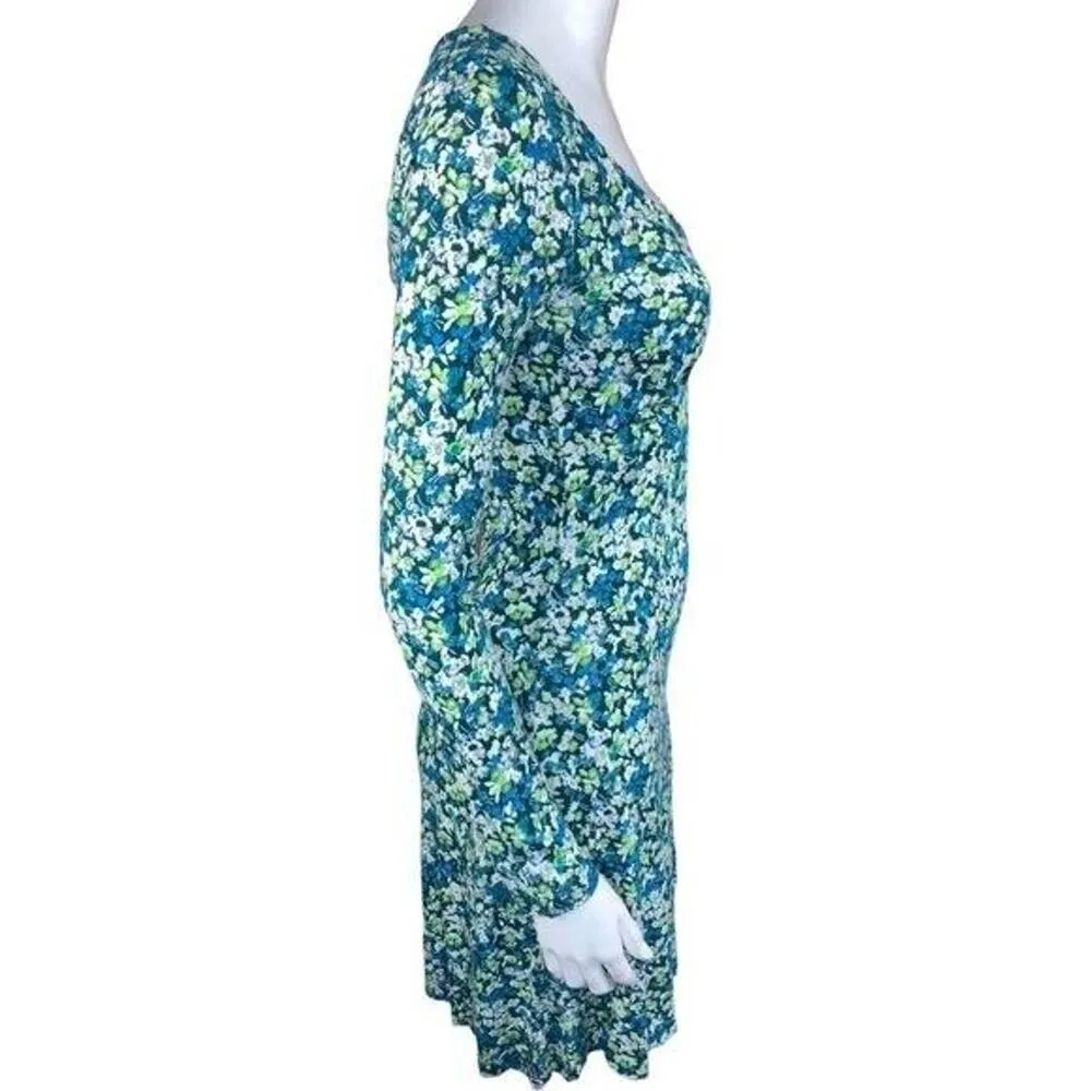 BP. Nordstrom Women's XS Green Moss Hannah Kate V-Neck Long Sleeve Dress NWT - Image 8