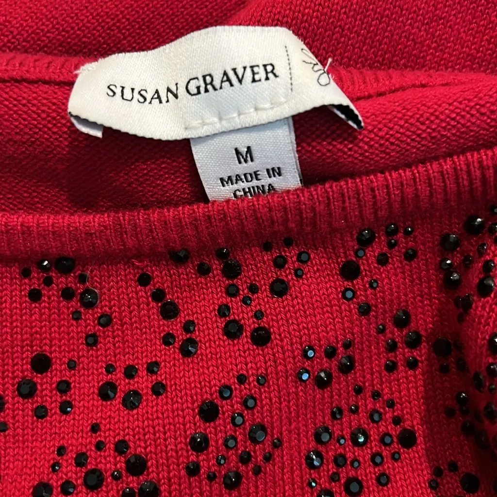 3/$15 SUSAN GRAVER red sweater - Image 6