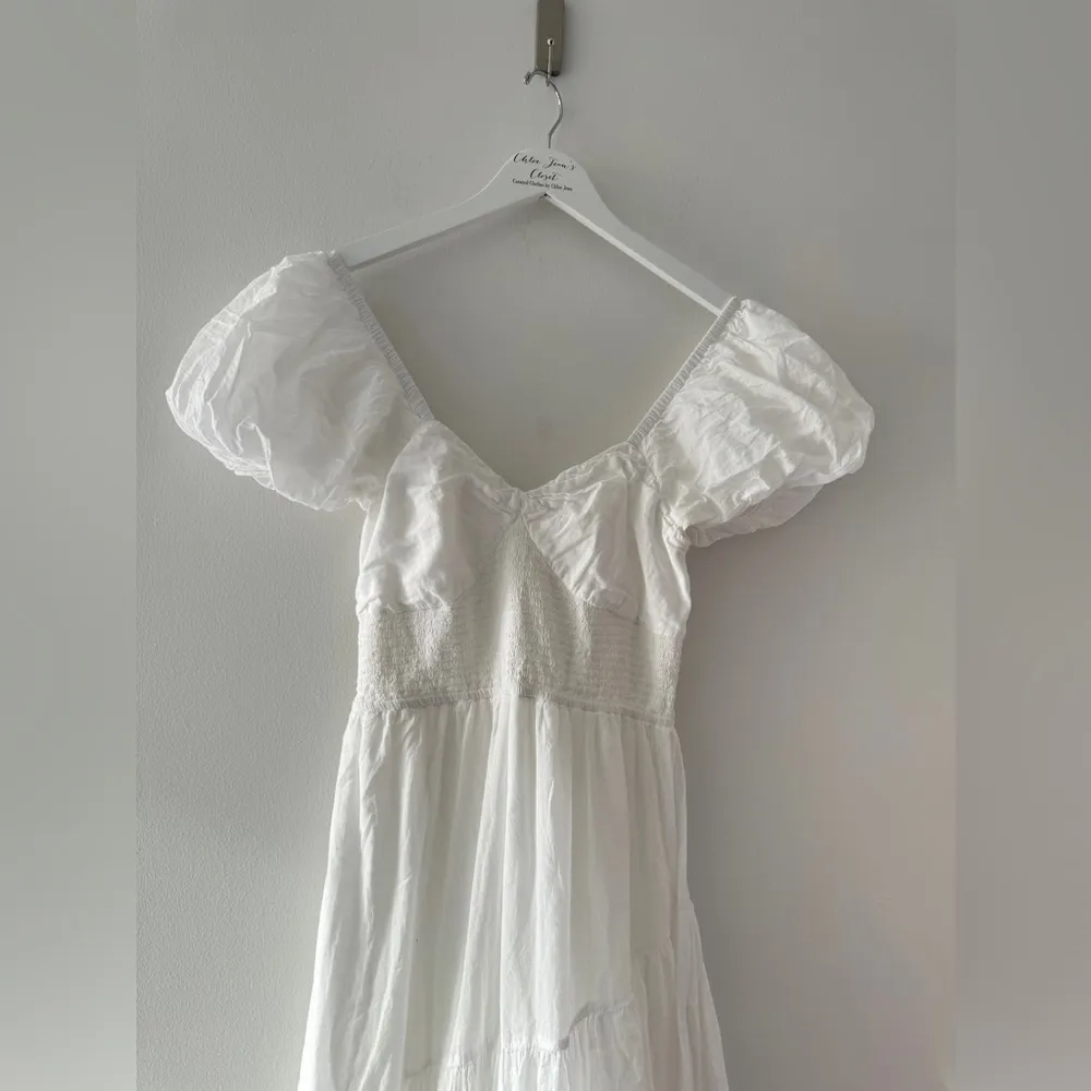 FREE PEOPLE Sundrenched White Maxi Dress L - Image 5