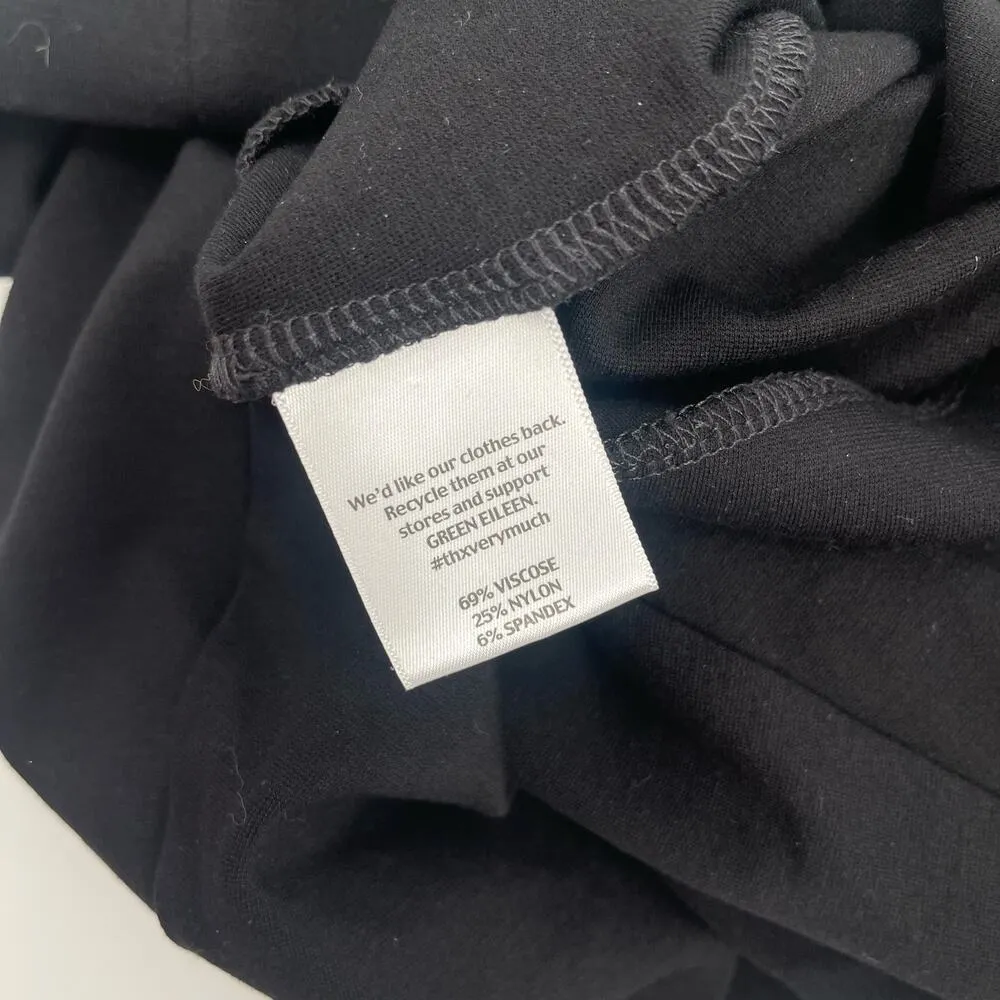 EILEEN FISHER Pull On Pants Black Size Medium Stretch Basic Classic Business - Image 8