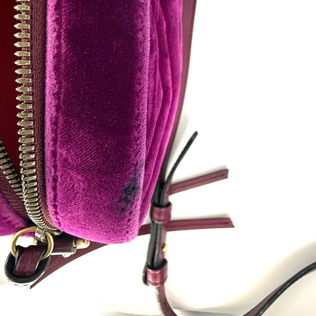 Gucci GG Velvet Marmont Camera Bag, Fuchsia - Image 7