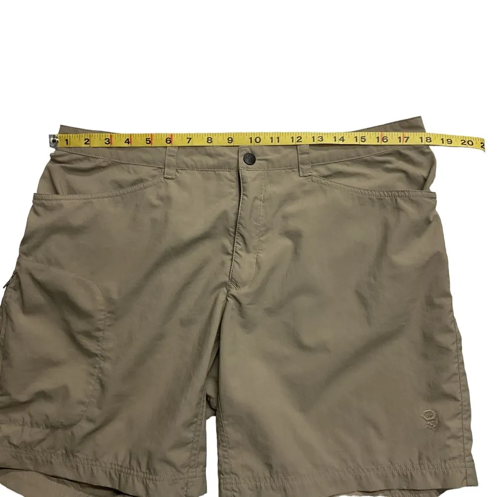 Mountain Hardwear Women's Bermuda Shorts Size 14 Tan Brown Nylon Outdoor Hiking - Image 5