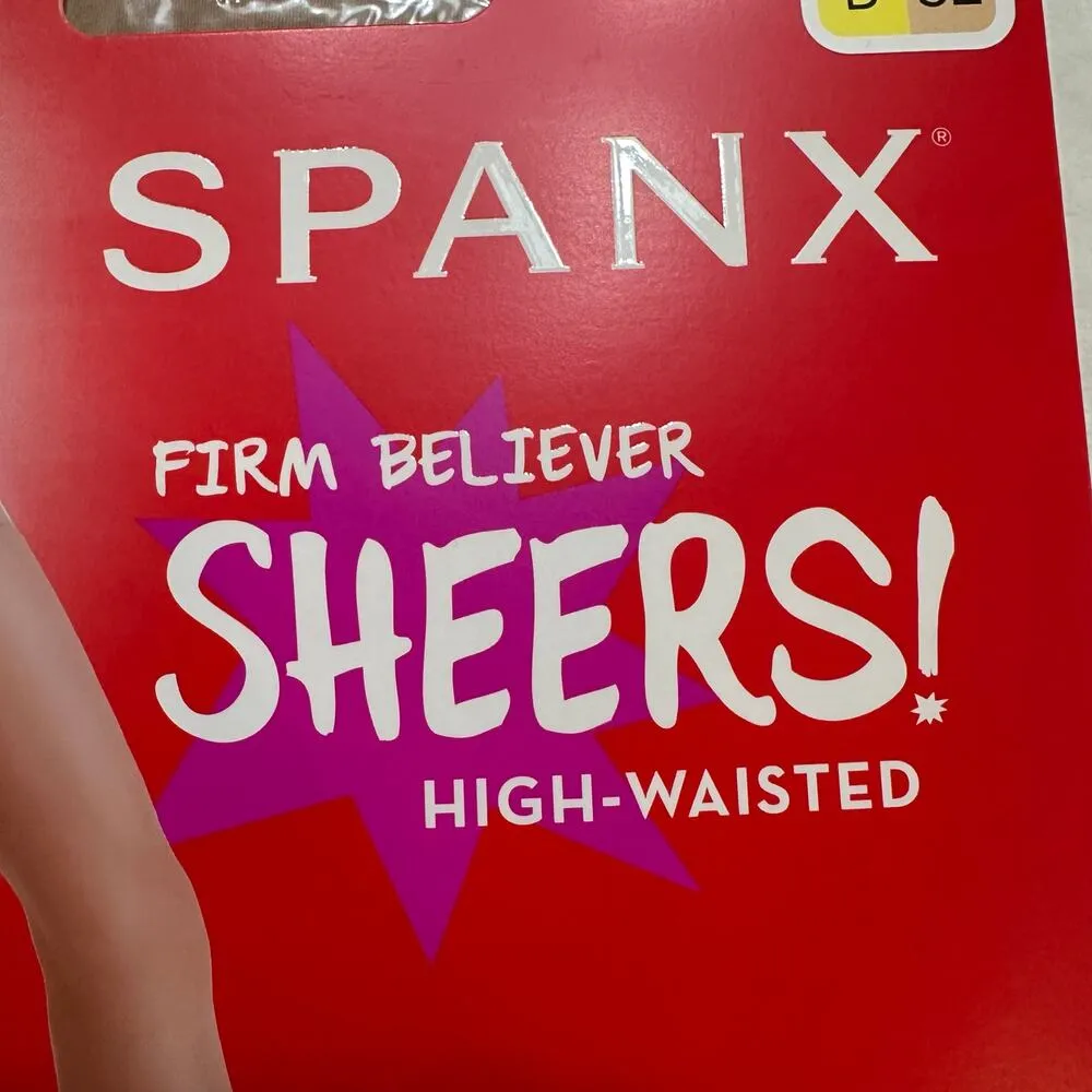 Spanx Women's High Waisted Firm Believer Sheers Size B - S2 Beige NIP - Image 3