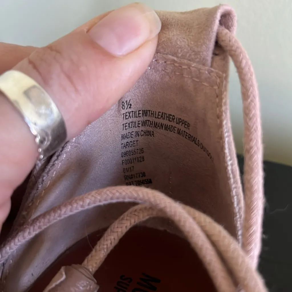 Womens Mossimo Ginger Leather Fringe Toe Gladiator Sandals Tan Size 8.5 - Image 8