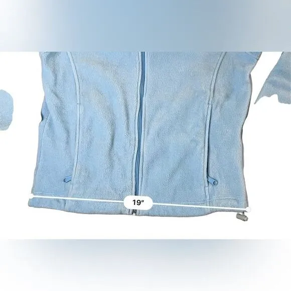 Columbia Blue Benton‎ Zipper Pocket High Neck Fleece Jacket MEDIUM Fall Autumn - Image 5