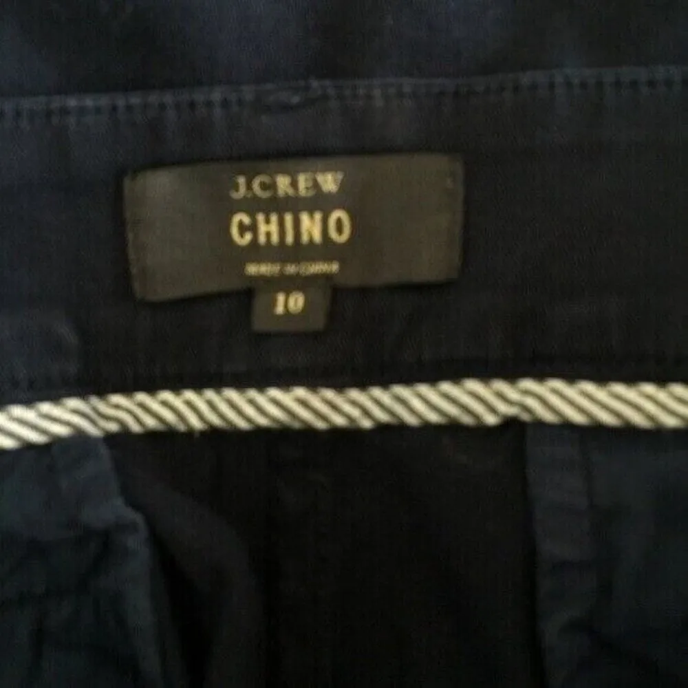 J Crew Chino Pants Womens 10 Navy Blue Straight Leg Classic Casual Preppy Cotton - Image 3